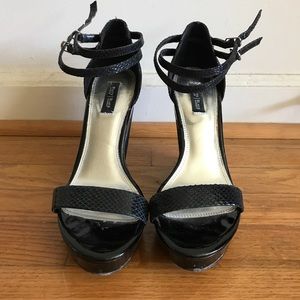 White House Black Market Strappy Wedges